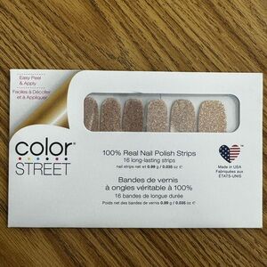 Color Street Nude Glitter Nail Strips - Champagne Sparkle